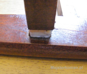 Naprawa krzesła - łączenie