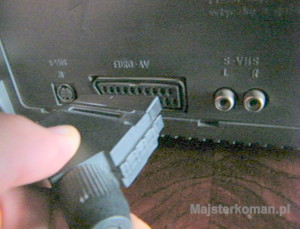 Złącze typu SCART w odbiorniku telewizyjnym