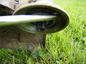 Czyszczenie przekładni podkaszarki spalinowej podczas modyfikacji głowicy tnącej