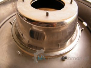 Właściwe ułożenie wykonanej przejściówki na bojlerze destylatora 