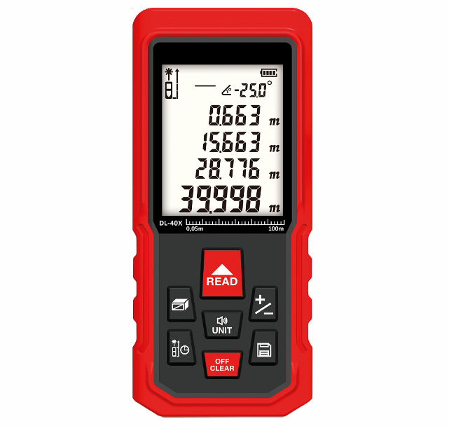 Jaki dalmierz laserwoy najlepszy - ekran z wynikami pomiaru