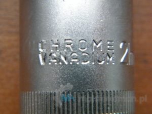 Jedna z nasadek z napisem - chrome vanadium