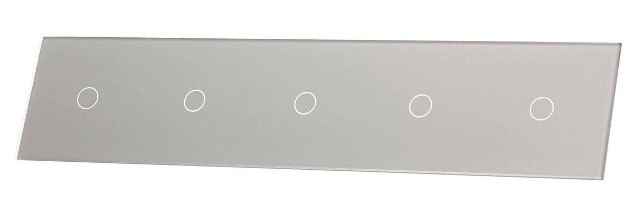 Srebrny panel szklany na pięć puszek